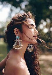Noor Turquoise Chandbali Earrings