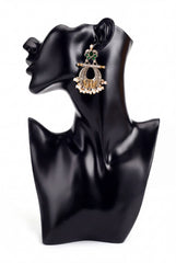 Noor Turquoise Chandbali Earrings
