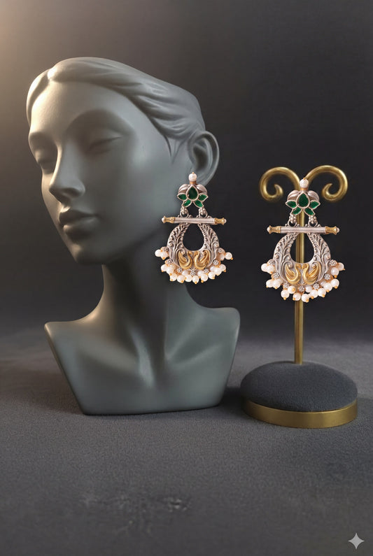 Noor Turquoise Chandbali Earrings