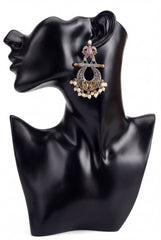Noor Turquoise Chandbali Earrings