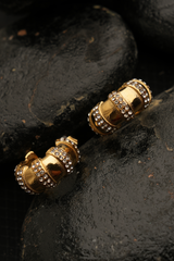 Crystal Noir Hoops