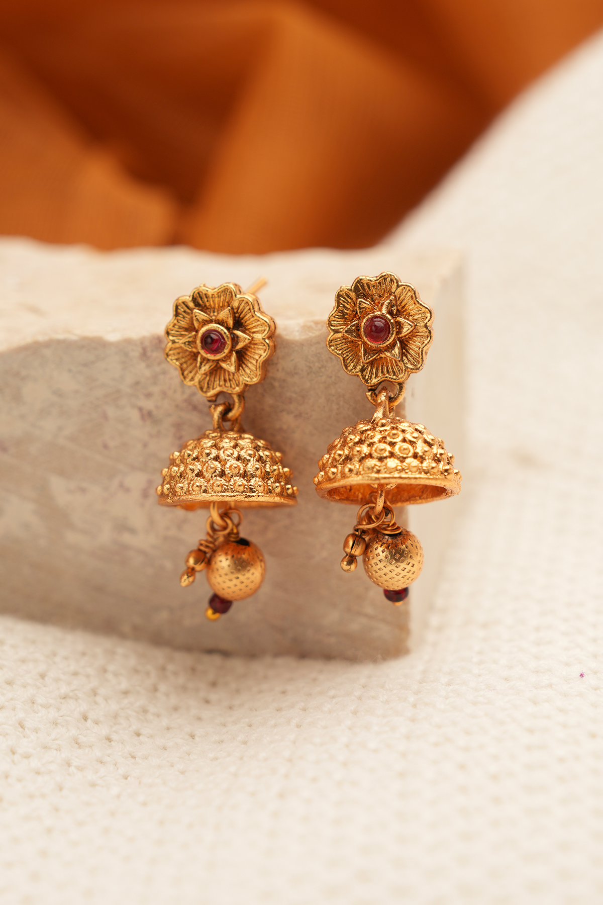 Floral Dome Jhumkas
