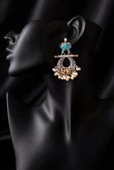 Noor Turquoise Chandbali Earrings