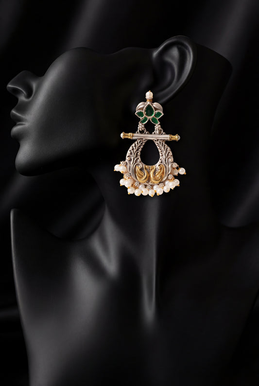 Noor Turquoise Chandbali Earrings