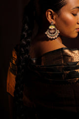 Nilofer Chandbali Earrings (Midnight Forest)